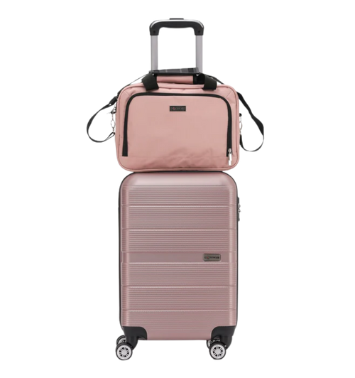 Set de Maleta y Neceser Chicago – Oro Rosa